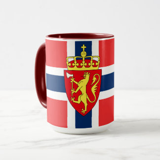 Mug Norvège, pavillon norvégien, armoiries