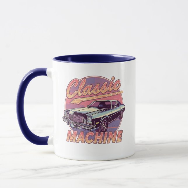 Mug Nostalgic Synthwave Sunset Car (Gauche)