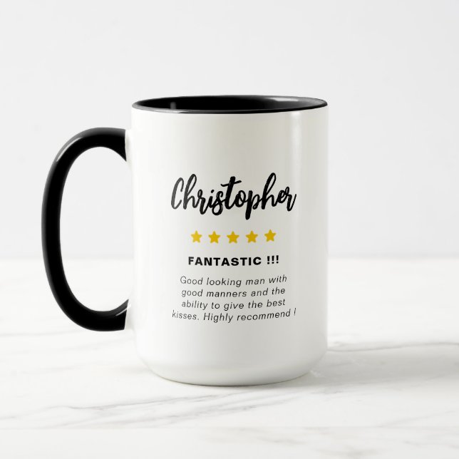 Mug Note d'étoile amusante Valentine's Day Novelty Cof (Gauche)