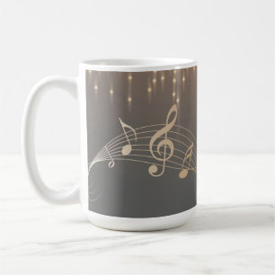 Mug Note musicale Luxe or mousseux confetti