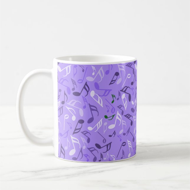 Mug Notes de musique bleu (Gauche)