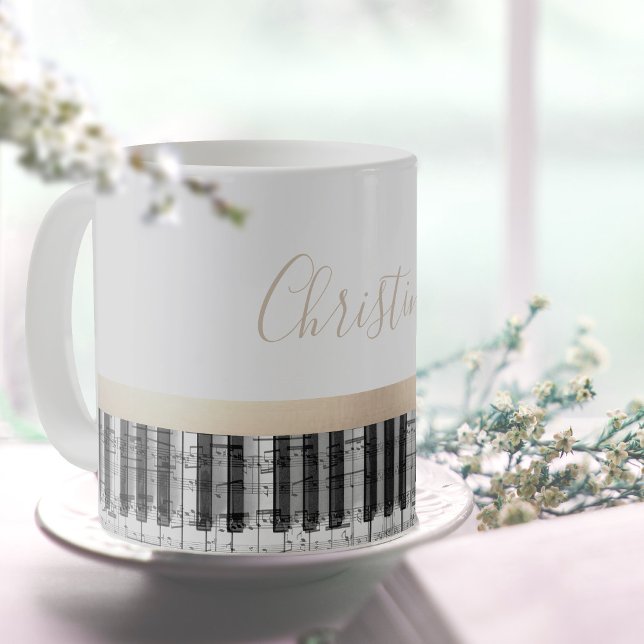 Mug notes de musique piano (Créateur téléchargé)