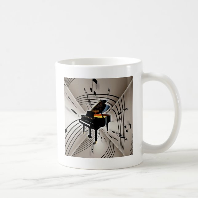 Mug Notes et personnel de piano (Droite)