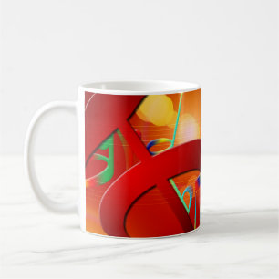 Mug Notes et symboles de musique rouge colorée
