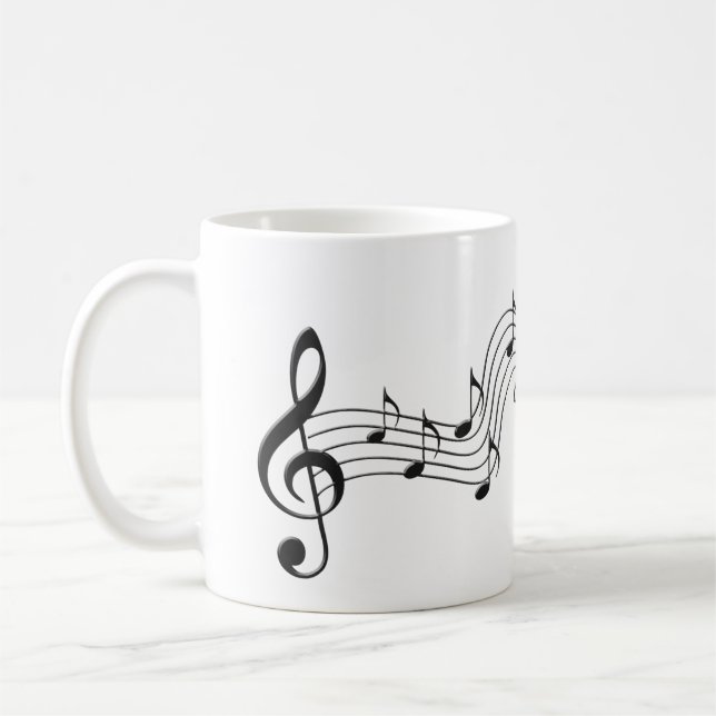 Mug Notes musicales Symbole de la chanson désignant le (Gauche)