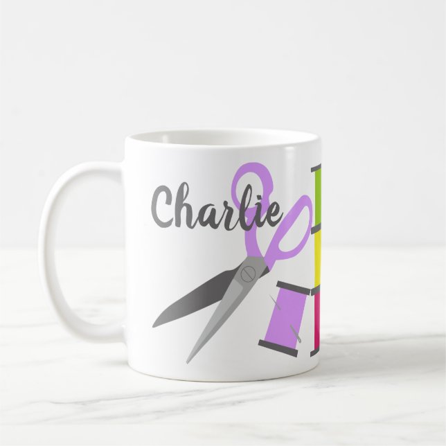 Mug Notions de couture personnalisées (Gauche)