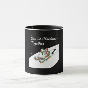 Mug Notre 1er Noël Ensemble Joli Couple de Bonhomme