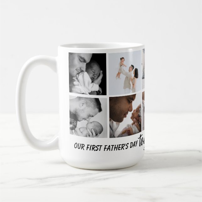 Mug Notre 1ère Fête des pères Ensemble ! Photo Collage (Gauche)