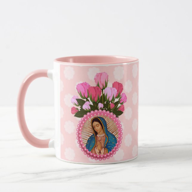 Mug Notre-Dame de Guadalupe Roses roses roses (Gauche)