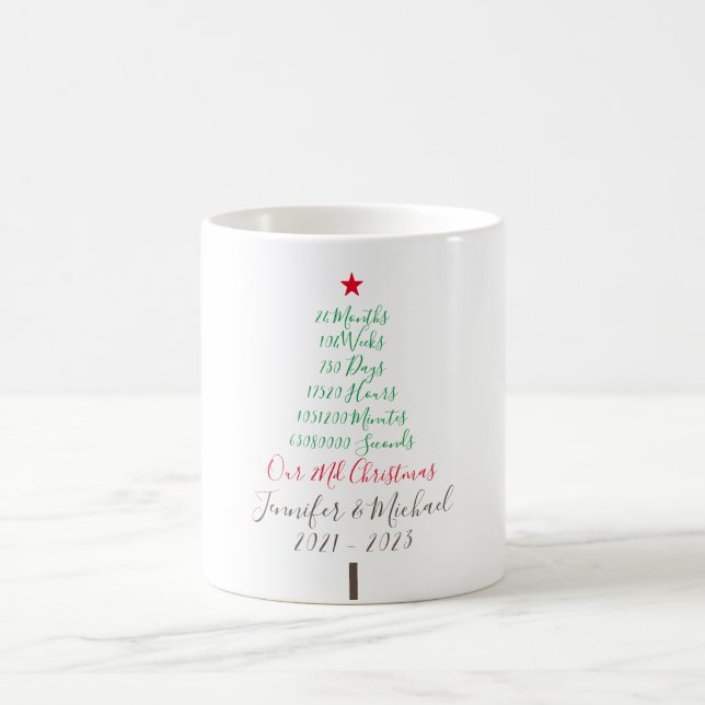 Mug Notre deuxième Noël deux ans Anniversaire marié (Centre)
