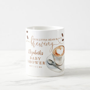 Mug Notre petite fève prépare du café Baby Shower