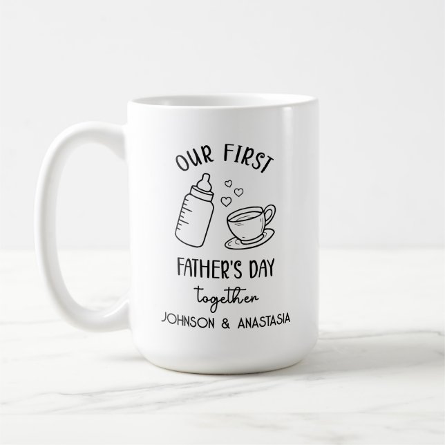 Mug Notre première fête des pères ensemble nouveau pap (Gauche)