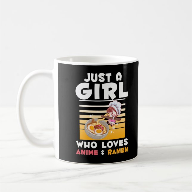 Mug nouilles japonaises Ramen Anime Girl Manga Otaku (Gauche)