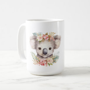 Mug Nounours Koala Floral Mignon 