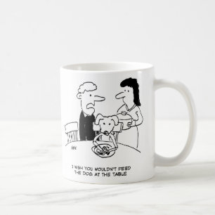 Mug Nourrir un chien à la table