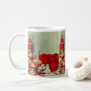 Mug Nourriture italienne vintage Tomate Oignons Poivro