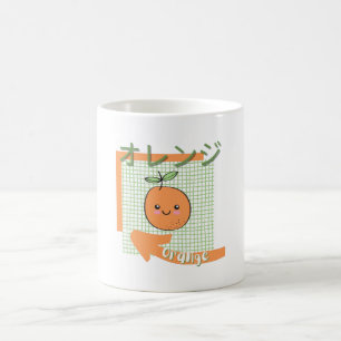 Mug nourriture kawaii - mignon Orange, orange, vert