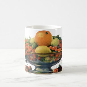 Mug Nourriture vintage, Fruits assaisonnés dans un bol