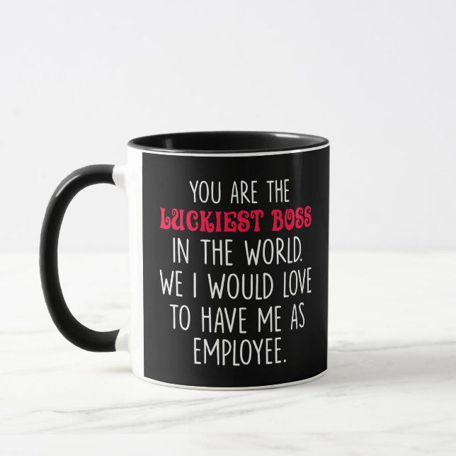 Mug Nous aimerions que je sois un cadeau de travailleu (Gauche)