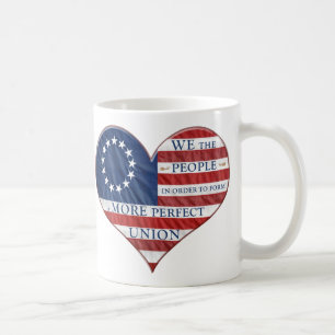 Mug Nous Le Peuple Le Coeur Du Drapeau Américain