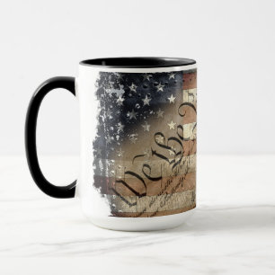 MUG NOUS LE PEUPLE VINTAGE AMÉRICAIN DRAPEAU
