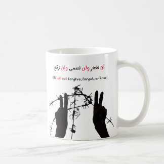 Mug Nous ne pardonnerons pas, n'oublierons pas ou ne n