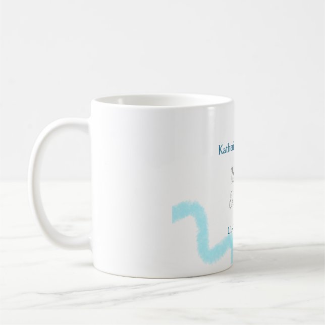 Mug Nous sommes engagés bleu gris aquarelle spirale st (Gauche)