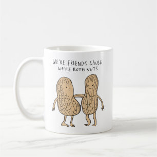 Mug Nous sommes tous les deux des amis cacahuètes Pun