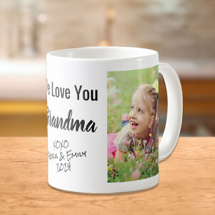 Mug Nous t'aimons Grand-mère Photo personnalisée & Nom