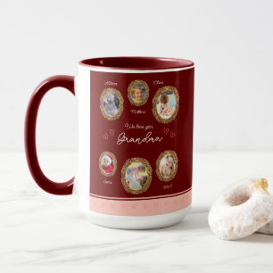 Mug Nous t'aimons Grand-mère Six Photo avec Texte Coeu