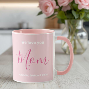 Mug Nous t'aimons Maman Pink Minimalist