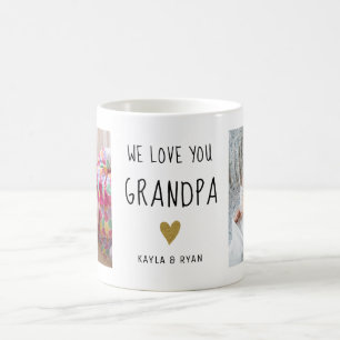 Mug Nous vous aimons grand-père 2 Photo Collage Fête d