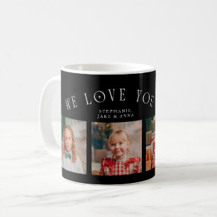 Mug Nous vous aimons grand-père 4-Photo Noir