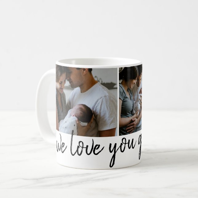 Mug nous vous aimons grand-père moderne 3 photo Fête d (Devant gauche)