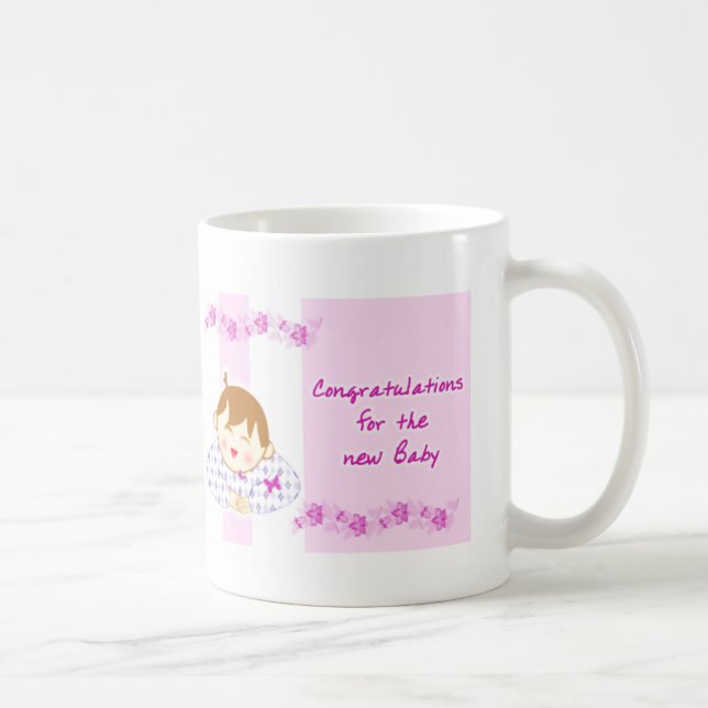 Mug Nouveau bébé de félicitations (Droite)