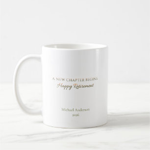 Mug Nouveau Chapitre Commence Nom Année de Retraite