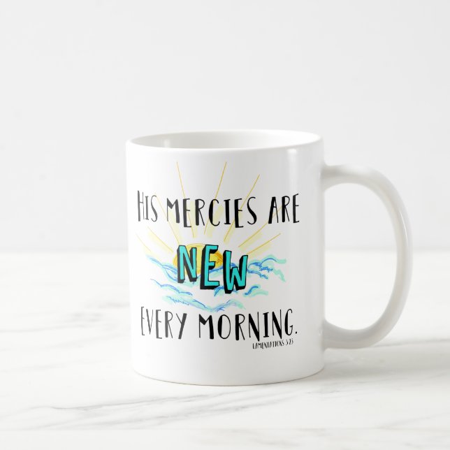 Mug Nouveau chaque bleu de matin (Droite)