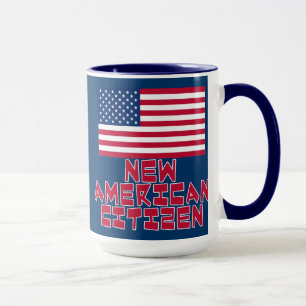 Mug Nouveau citoyen américain avec le drapeau