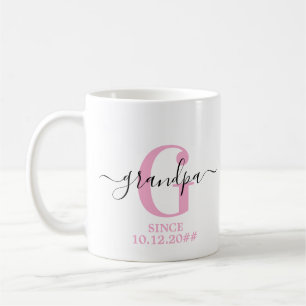 Mug Nouveau grand-père et grand-père Monogramme