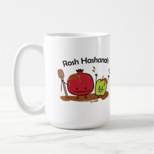 Mug Nouveau juif de miel de grenade de pomme de Rosh