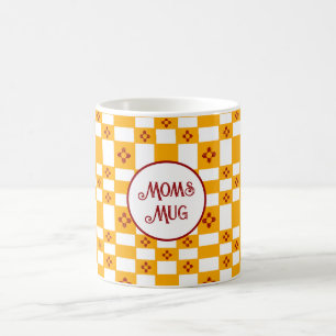 Mug Nouveau-Mexique Zia Jaune Rouge Blanc Carrés