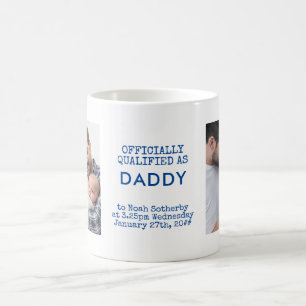 Mug Nouveau père 2 Photos de bébés personnalisées 