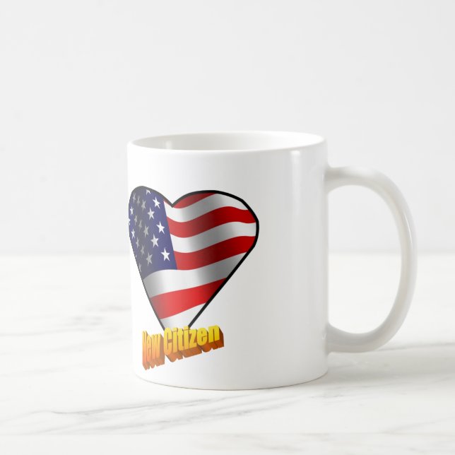 Mug Nouveaux étoiles de citoyen et coeur de rayure (Droite)