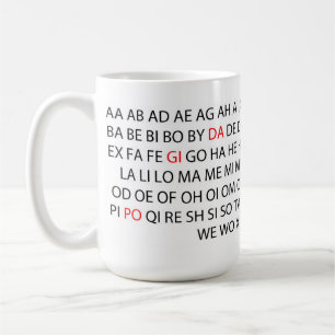 Mug NOUVEAUX MOTS de NOUVELLE de "2 mots de lettre"