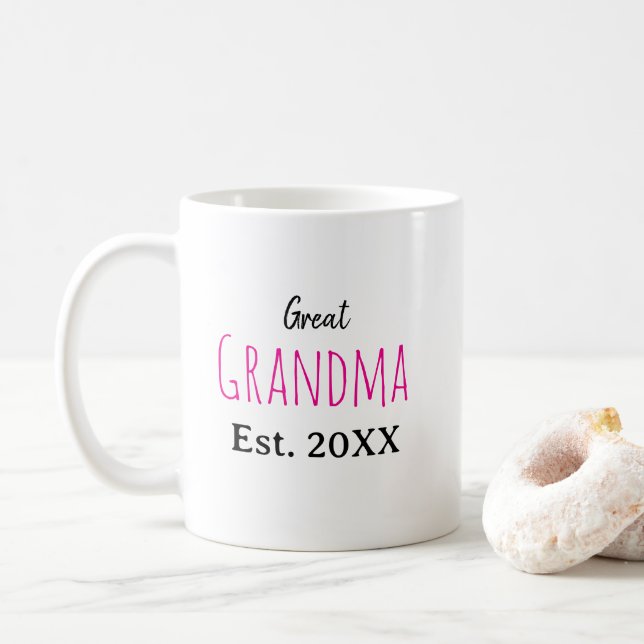 Mug Nouveaux statistiques de naissance de grand-mère (Avec donut)