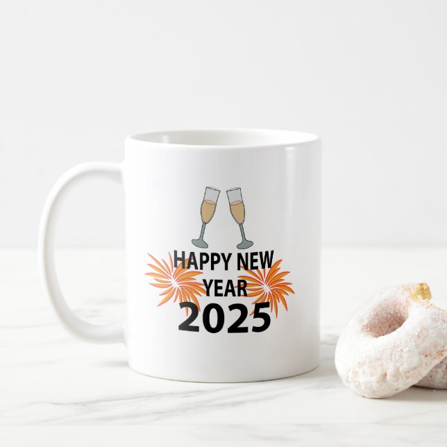 Mug Nouvel An 2025 Bonne année (Avec donut)