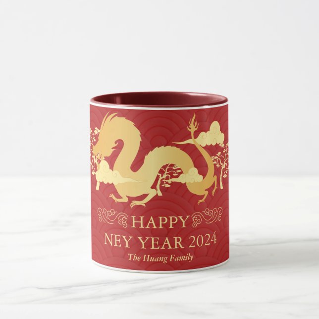 Mug Nouvel An Chinois 2024, Année Du Dragon (Centre)
