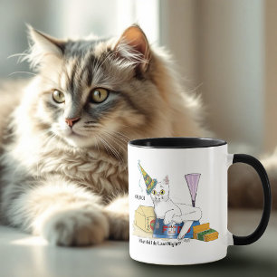 Mug Nouvel An Eve Chat Drôle