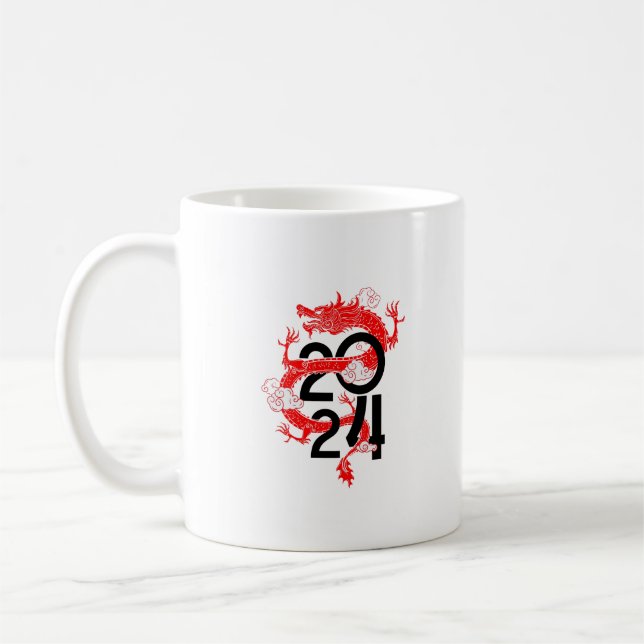 Mug nouvelle année 2024 année du dragon (Gauche)