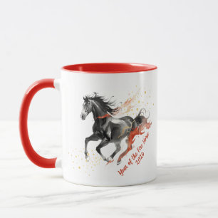 Mug Nouvelle année chinoise 2026 Encre Cheval de Feu